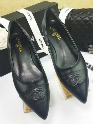 CHANEL Shallow mouth flat shoes Women--048